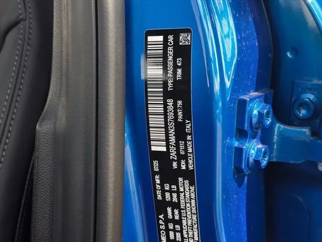 New 2025 Misano Blue Metallic Exterior Paint Alfa Romeo  image 7