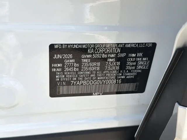 New 2027 Snow White Pearl Kia S image 25
