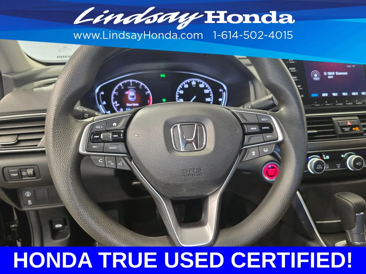 Certified Used 2019 Crystal Black Pearl Honda LX image 15