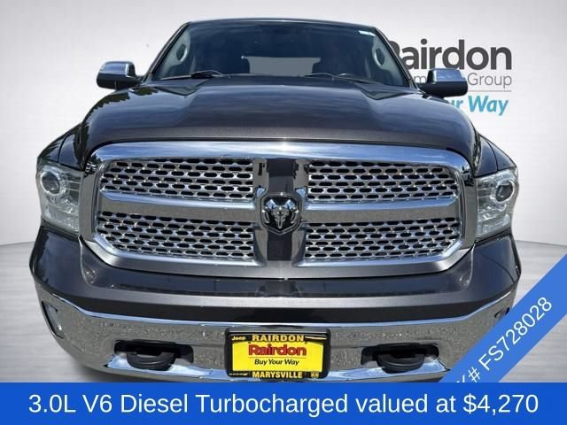 Used 2015 RAM Ram 1500 Pickup Laramie with VIN 1C6RR7NM3FS728028 for sale in Arlington, WA