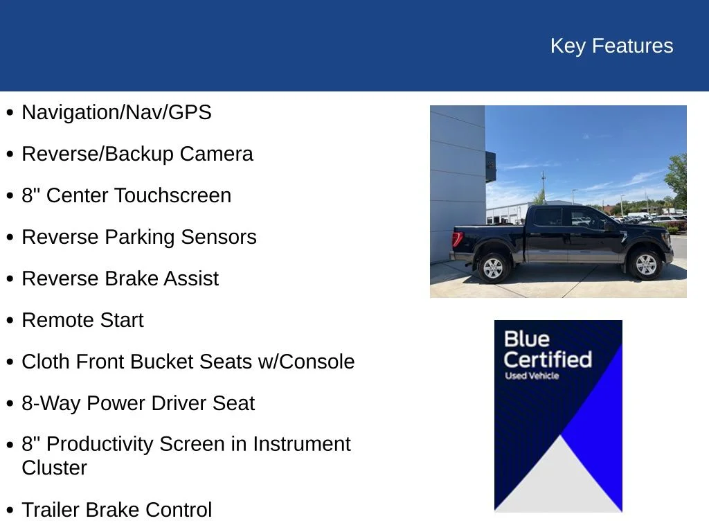 Certified Used 2023 Antimatter Blue Metallic Ford XLT image 29