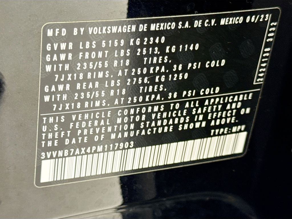 Certified Used 2023 Black Volkswagen 2.0T SE image 34