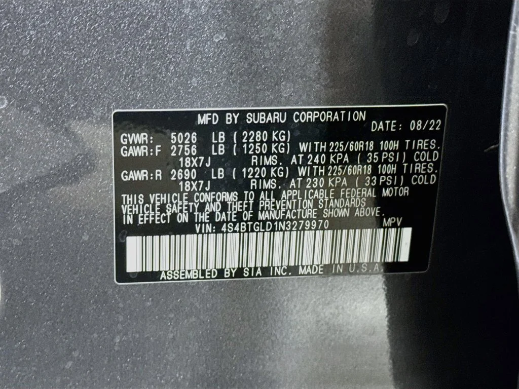 Certified Used 2022 Gray Subaru Onyx Edition XT image 42