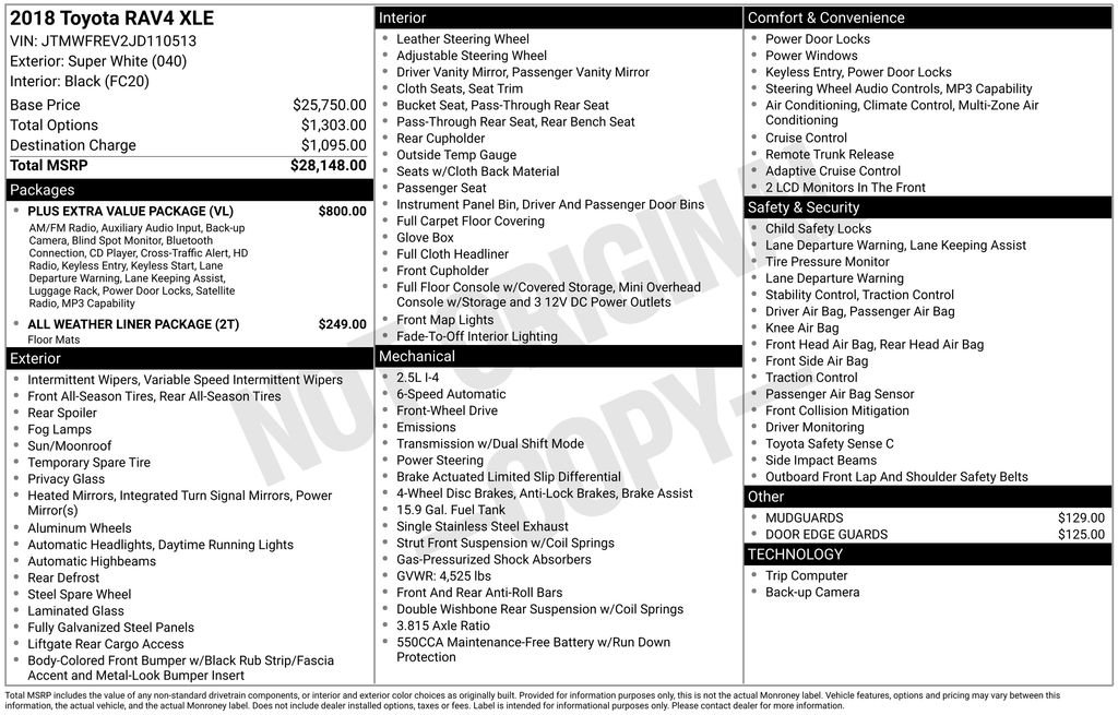 Certified Used 2018 White Toyota XLE image 12
