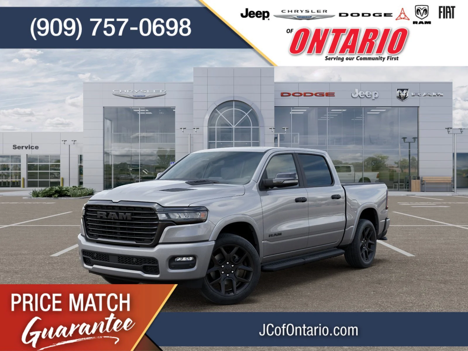 New 2026 Billet Silver Metallic Clear-Coat Exterior Paint RAM Laramie image 1