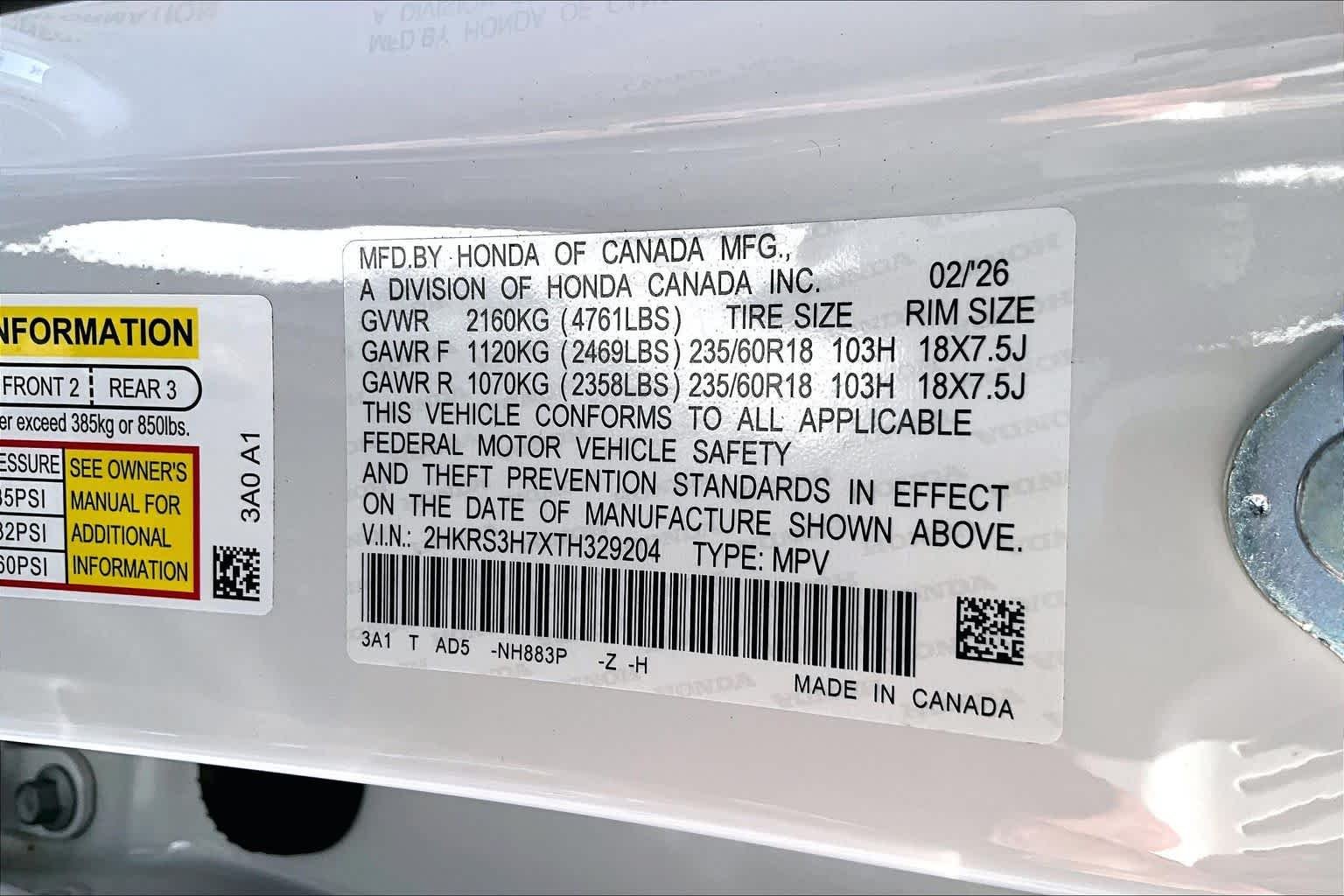 Certified Used 2026 Platinum White Pearl Honda EX-L image 33