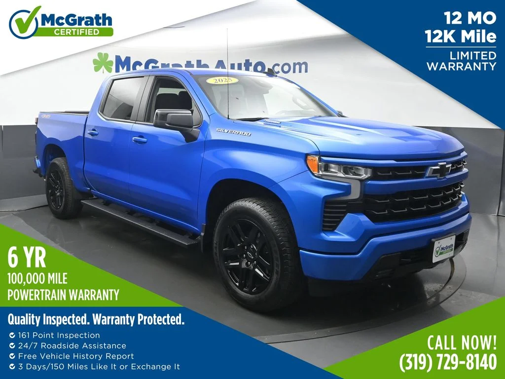 Certified Used 2025 Blue Chevrolet RST image 1