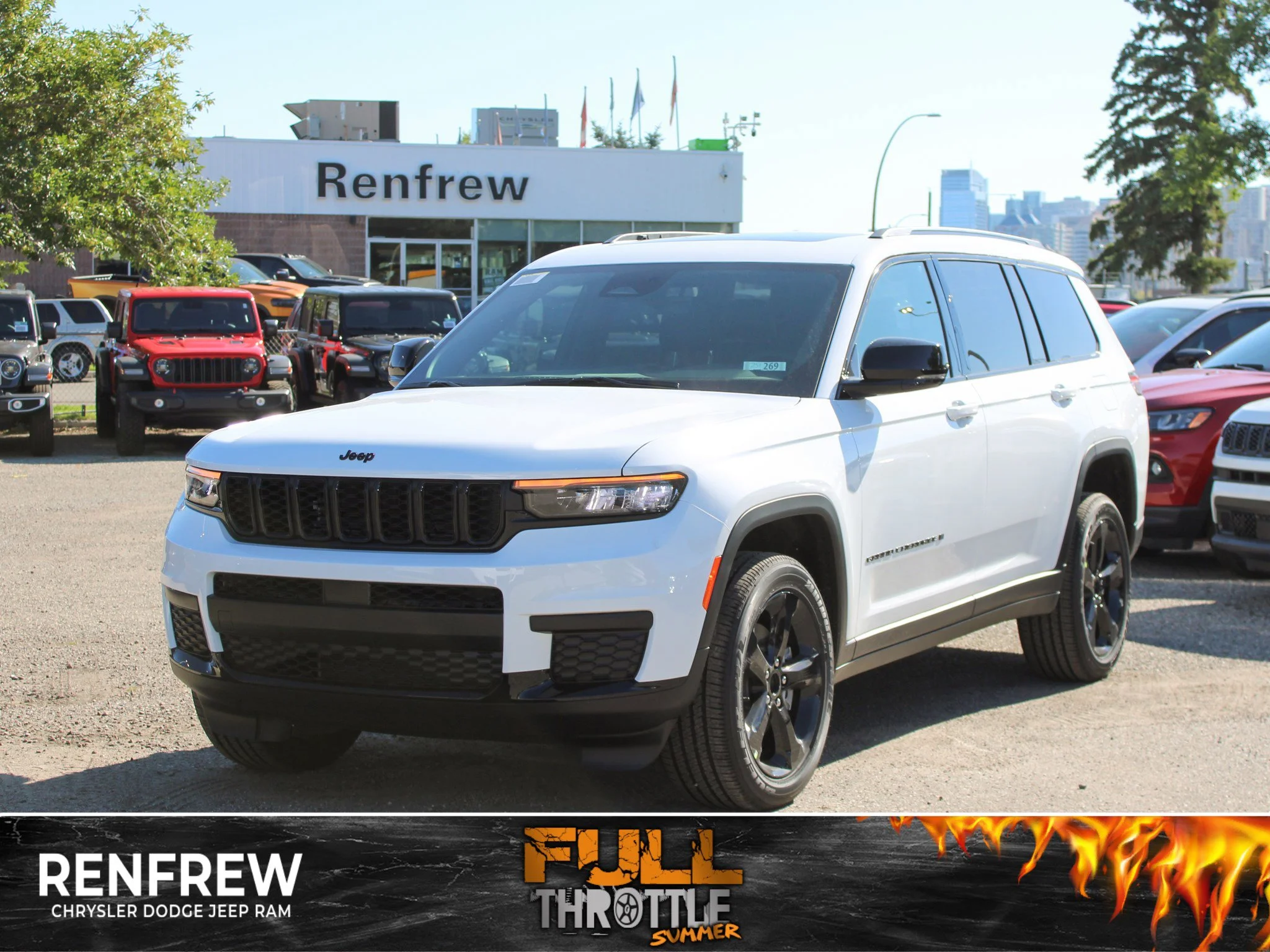 New 2025 White Jeep Altitude* 4x4, Sunroof, Heated Leather, Blind-Spot Monitoring image 1