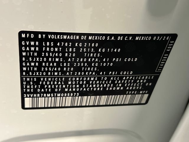 New 2026 White Volkswagen 2.0T SE R-Line Black image 22