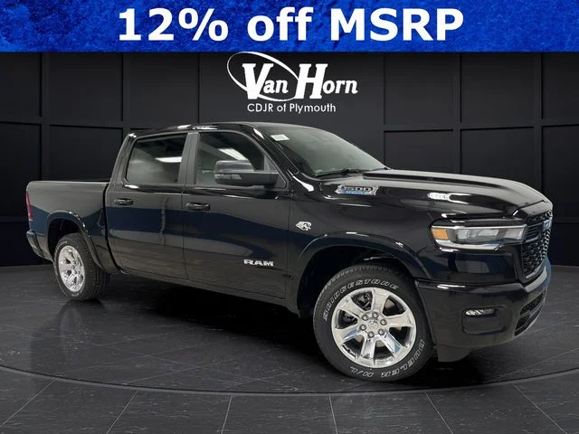 New 2026 Diamond Black Crystal Pearl-Coat Exterior Paint RAM Big Horn/Lone Star image 1