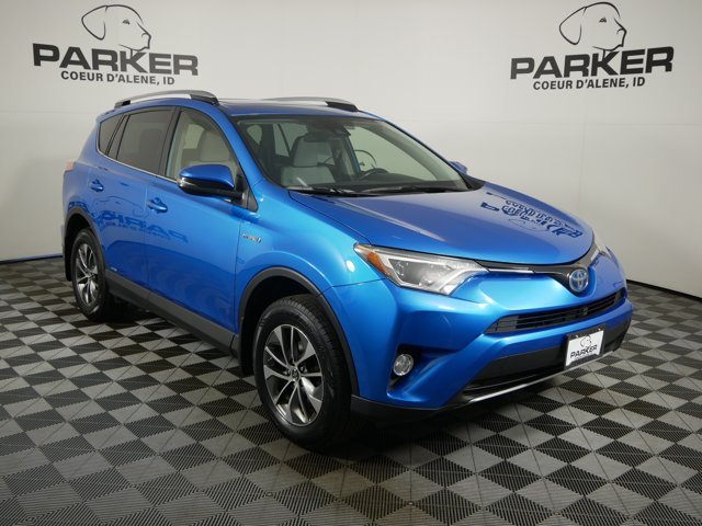 Used 2018 Electric Storm Blue Toyota Hybrid XLE image 4