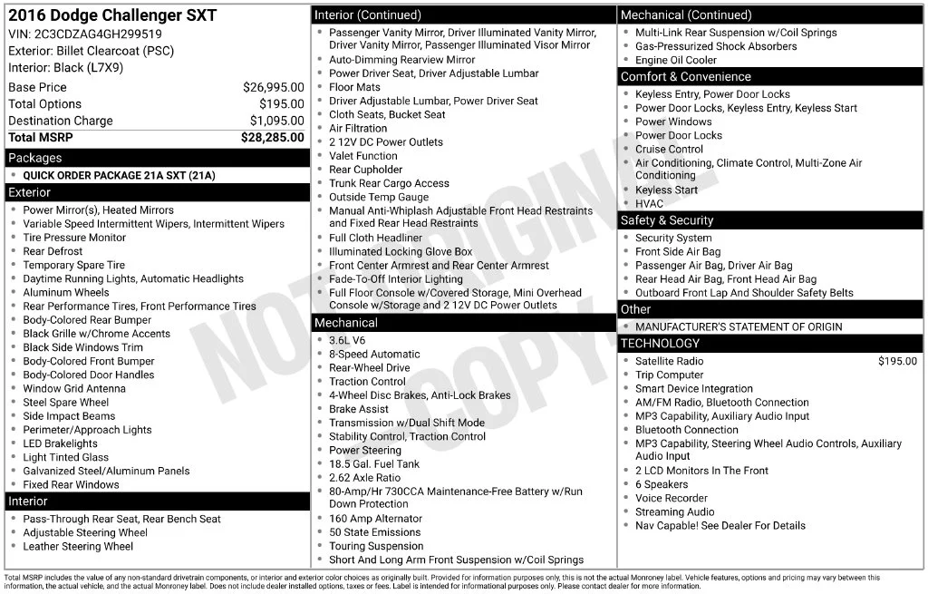 Used 2016 Billet Clearcoat Dodge SXT image 36