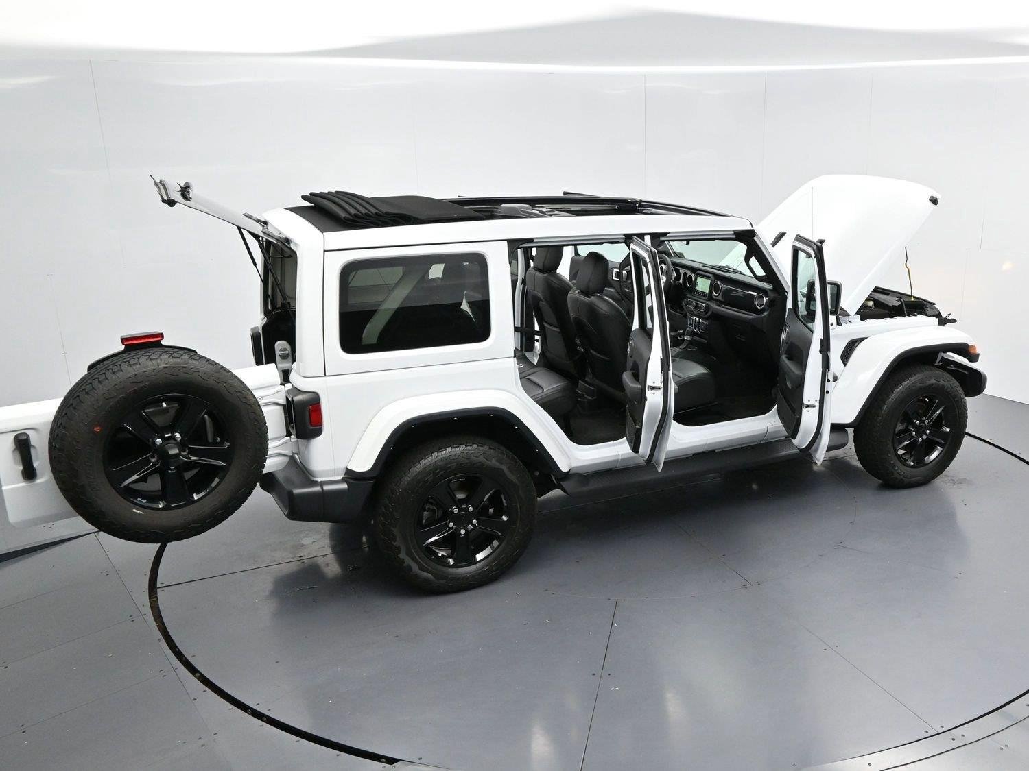 Used 2023 Bright White Clearcoat Jeep Sahara Altitude image 43
