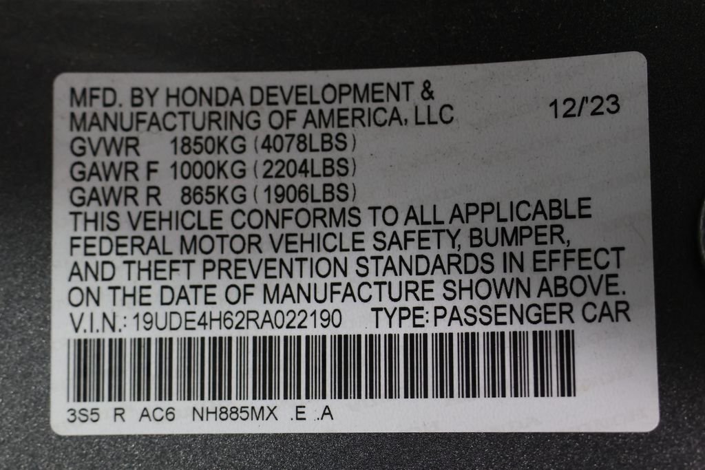 Used 2024 Liquid Carbon Metallic Acura A-Spec Tech Package image 30
