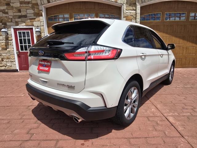 Used 2019 White Platinum Tri-Coat Metallic FORD TITANIUM image 3