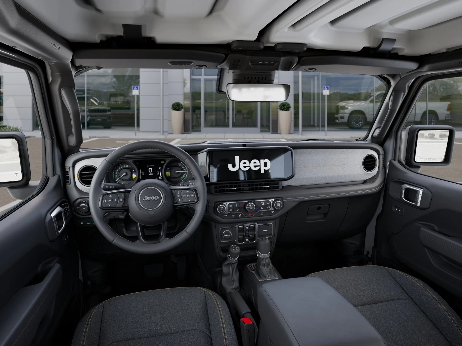 New 2025 Bright White Clearcoat Jeep Sport S 4xe image 26