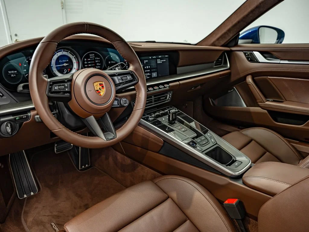 Certified Used 2021 Blue Porsche Turbo S image 4