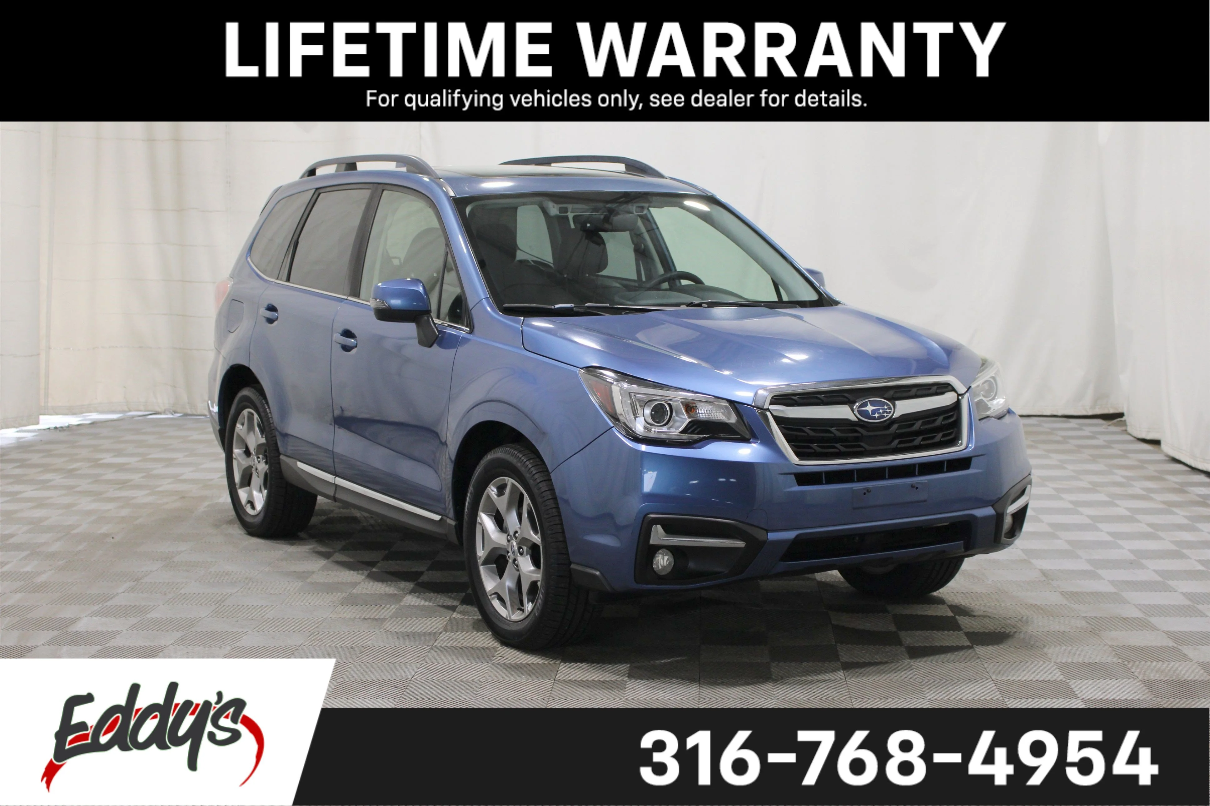 Used 2018 Quartz Blue Pearl Subaru Touring image 1