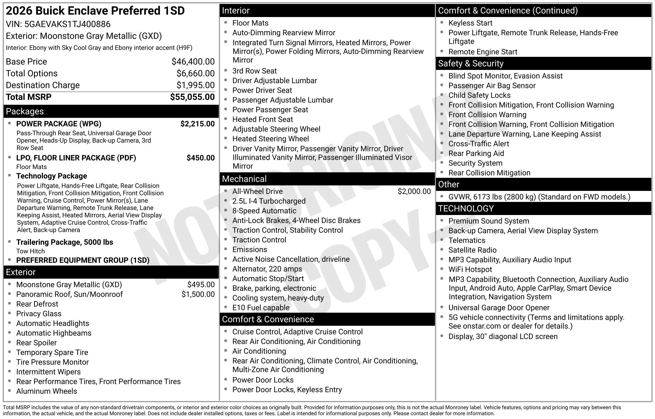New 2026 Moonstone Gray Metallic Buick Preferred image 47