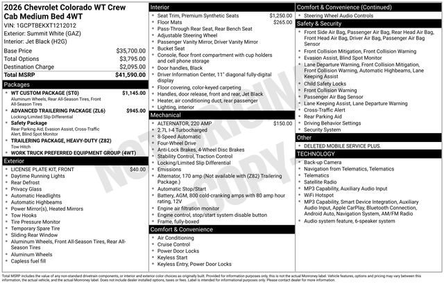 2026 Chevrolet Colorado Work Truck - Photo 10