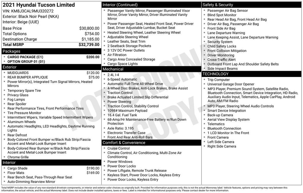 Used 2021 Black Hyundai Limited image 4