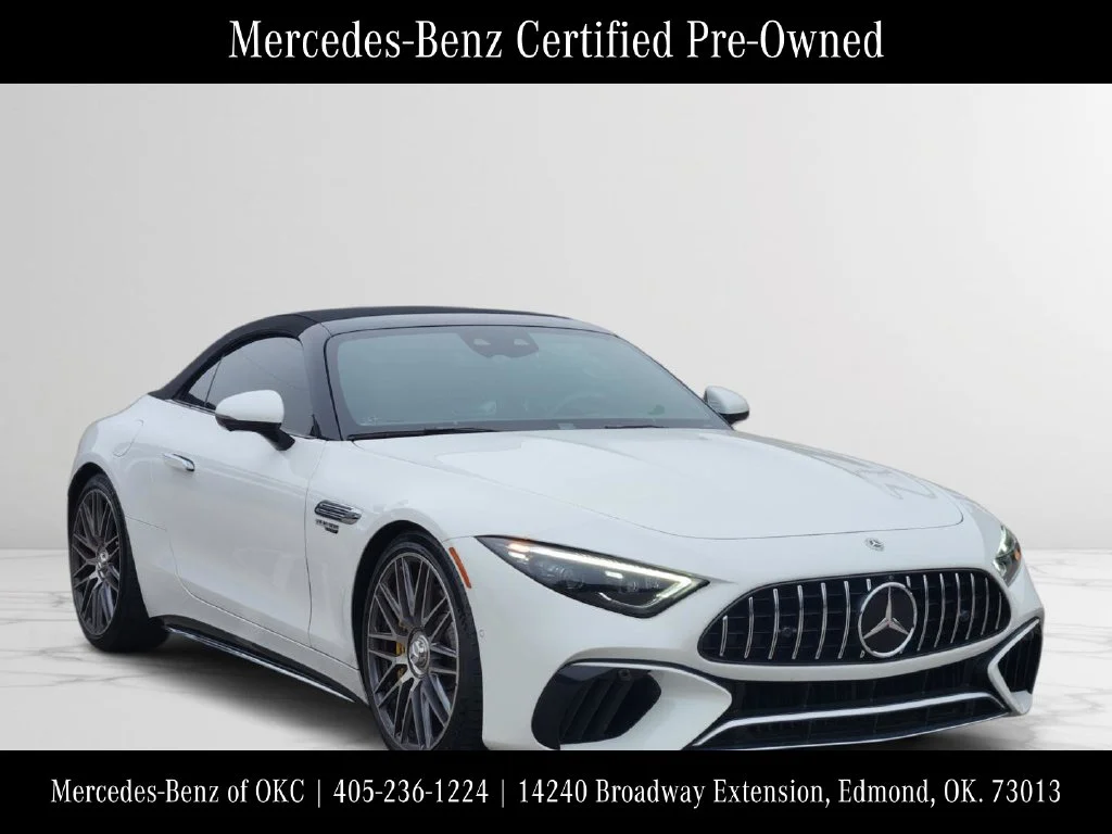 Certified Used 2022 MANUFAKTUR Moonlight White Metallic Mercedes-Benz SL 63 AMG® image 3