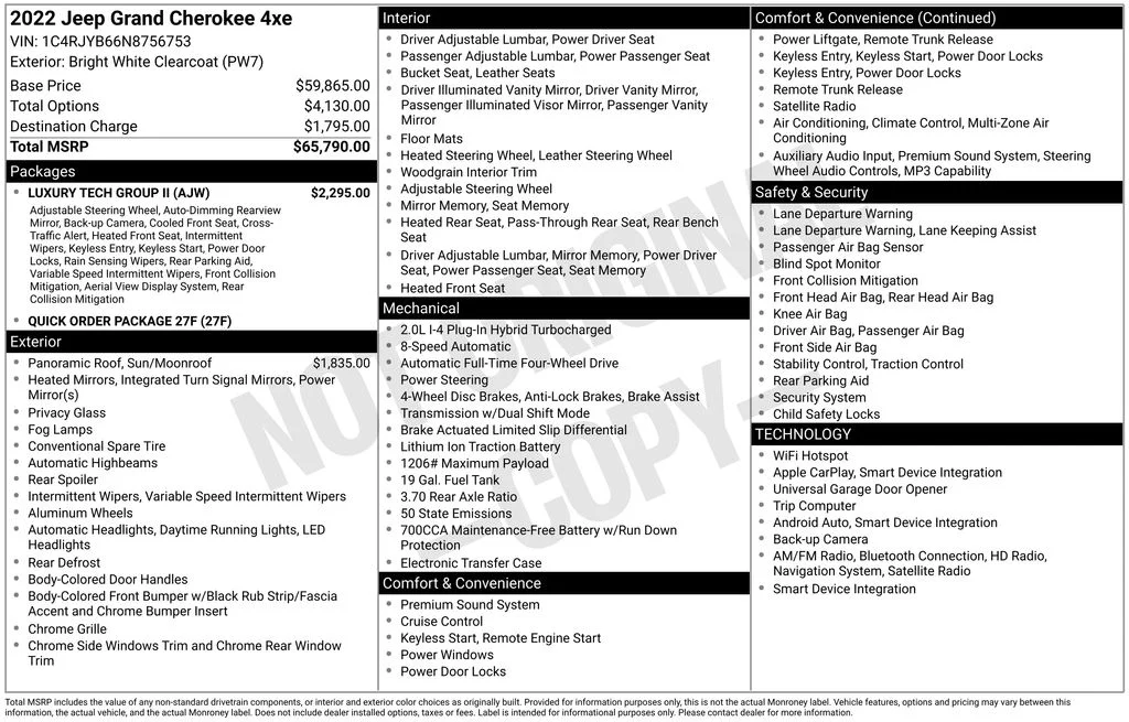 Used 2022 White Jeep 4xe image 42