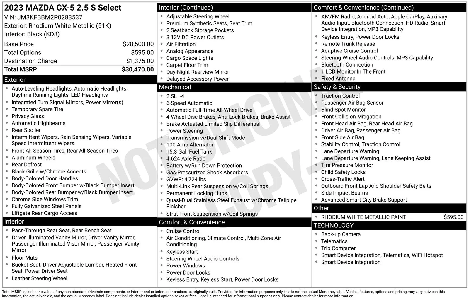 Certified Used 2023 Rhodium White Metallic Mazda 2.5 S Select Package image 17
