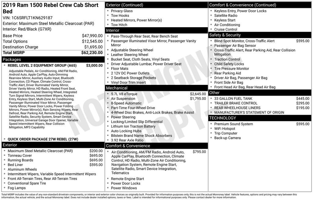 Used 2019 Gray Ram Rebel image 6