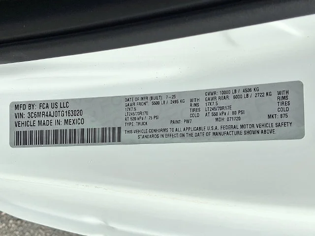 New 2026 Bright White Clear-Coat Exterior Paint RAM Tradesman image 21