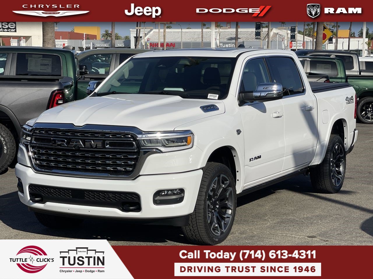 New 2026 Bright White Clear-Coat Exterior Paint RAM Longhorn image 3