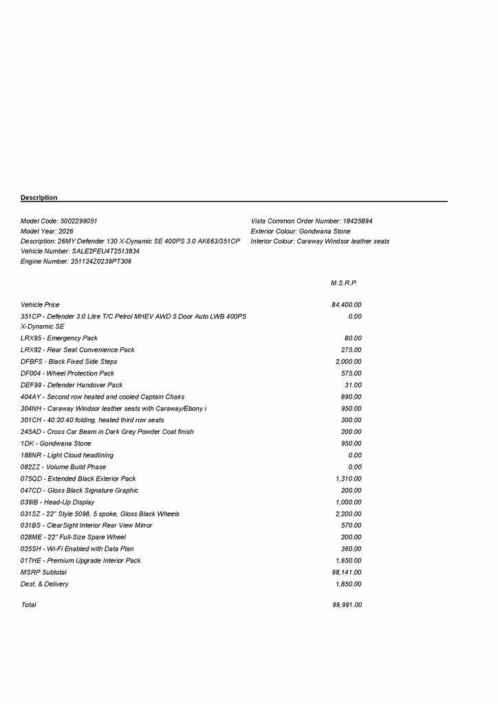 2026 LAND ROVER DEFENDER - Image 2