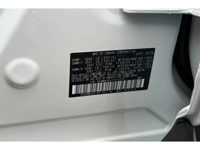 New 2026 CRYSTAL WHITE PEARL Subaru Touring 7-Passenger image 28
