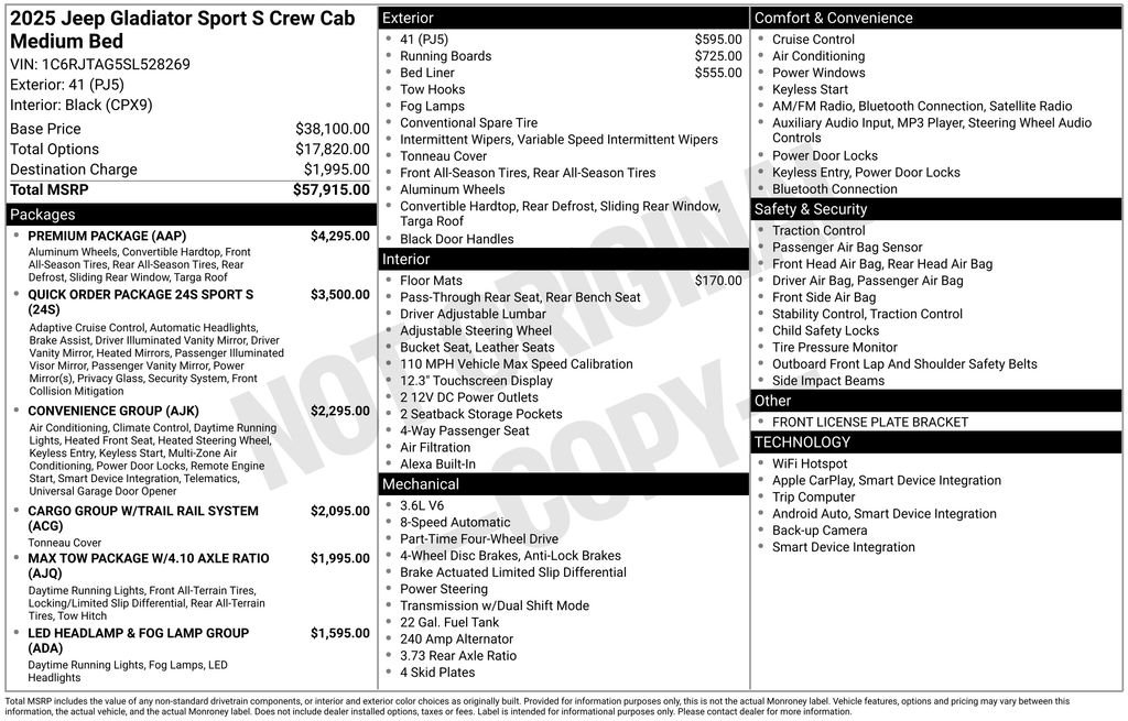 2025 Jeep Gladiator Sport S - Photo 6