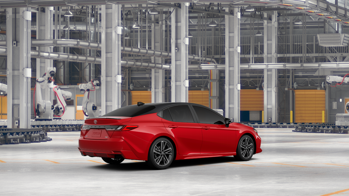 New 2027 Supersonic Red with Midnight Black Metallic roof Toyota XSE image 10