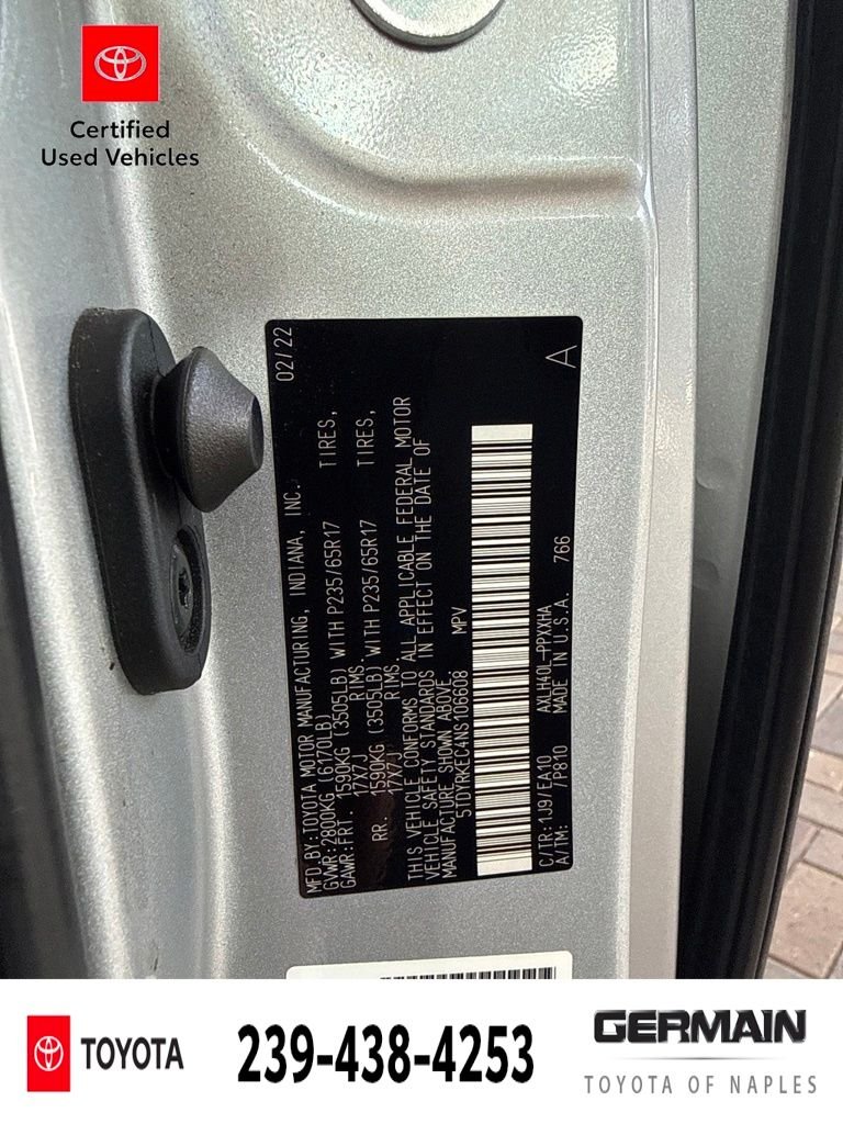 Certified Used 2022 Silver Toyota XLE image 19