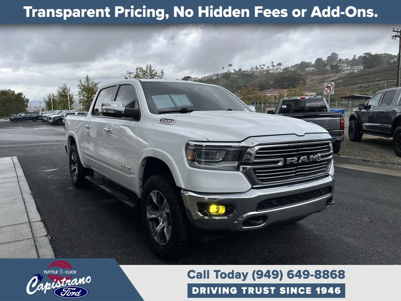 Used 2022 Bright White Clearcoat Ram Laramie image 12