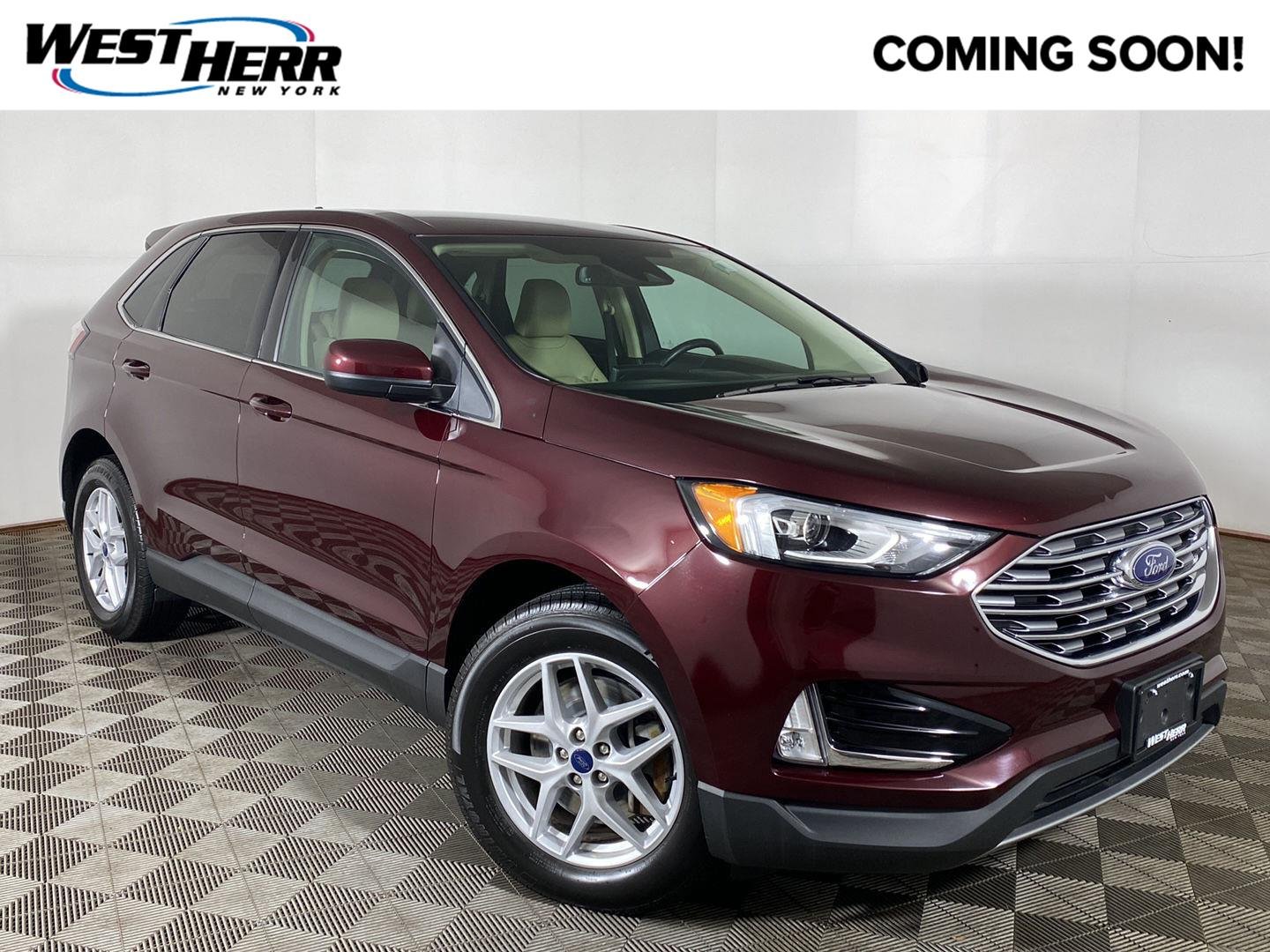 Used 2022 Burgundy Velvet Metallic Tinted Clearcoat Ford SEL image 1