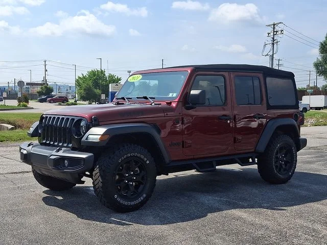 Used 2021 Red Jeep Unlimited Willys image 5