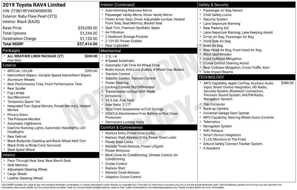 Used 2019 Red Toyota Limited image 23