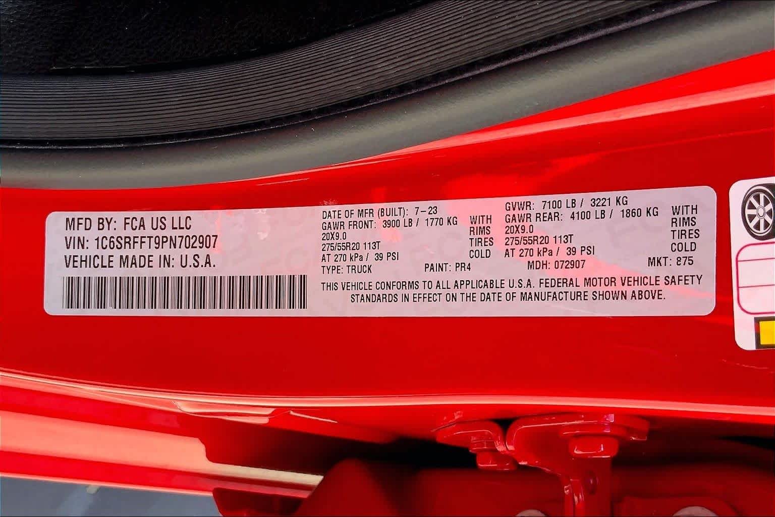 Used 2023 Flame Red Clearcoat Ram Big Horn image 33