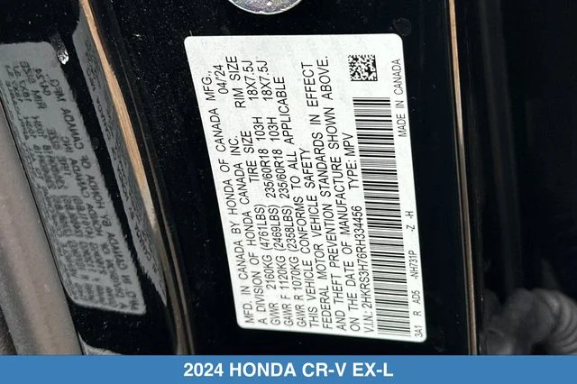 Used 2024 Black Honda EX-L image 31