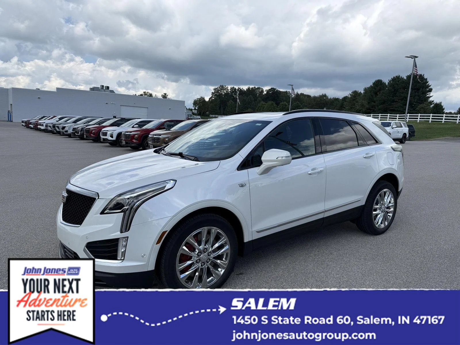 Used 2023 Crystal White Tricoat Cadillac AWD Sport image 1