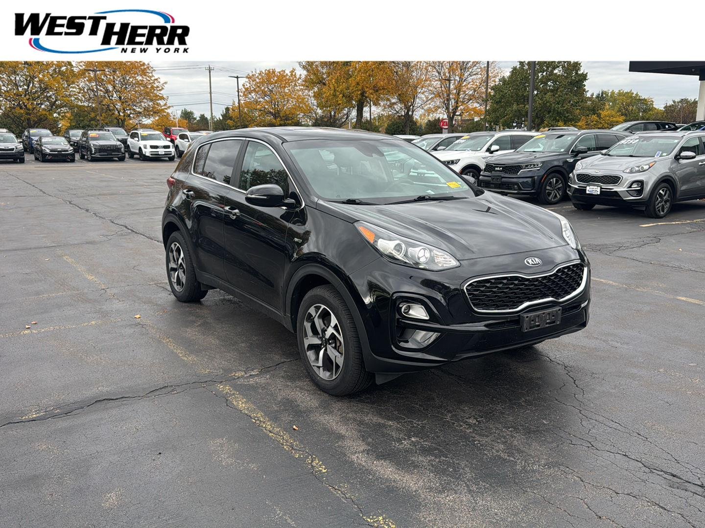 Used 2021 Black Cherry Kia LX image 1