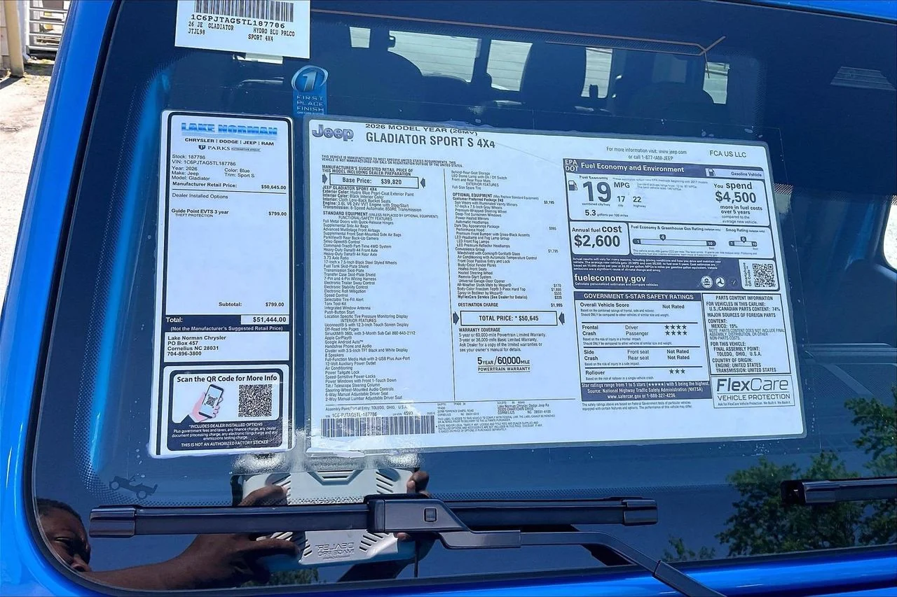 New 2026 Hydro Blue Pearl-Coat Exterior Paint Jeep Sport S image 35