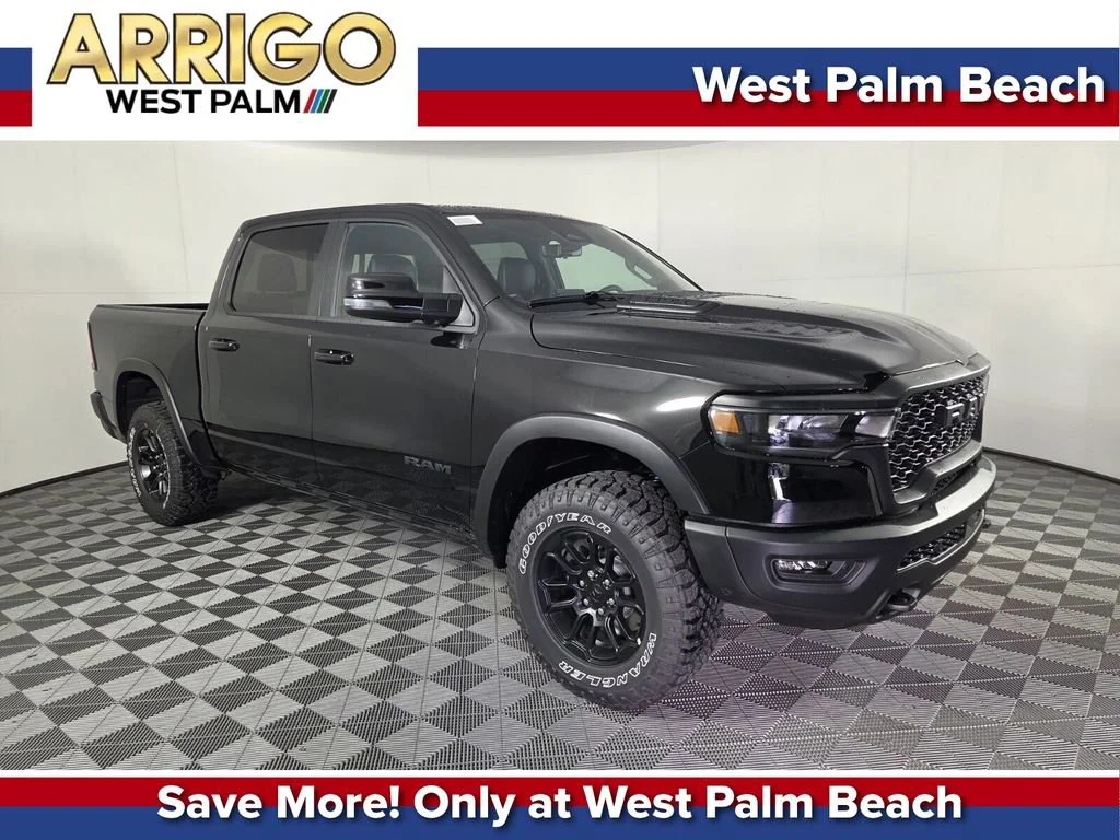 New 2026 Diamond Black Crystal Pearl-Coat Exterior Paint RAM Rebel image 1