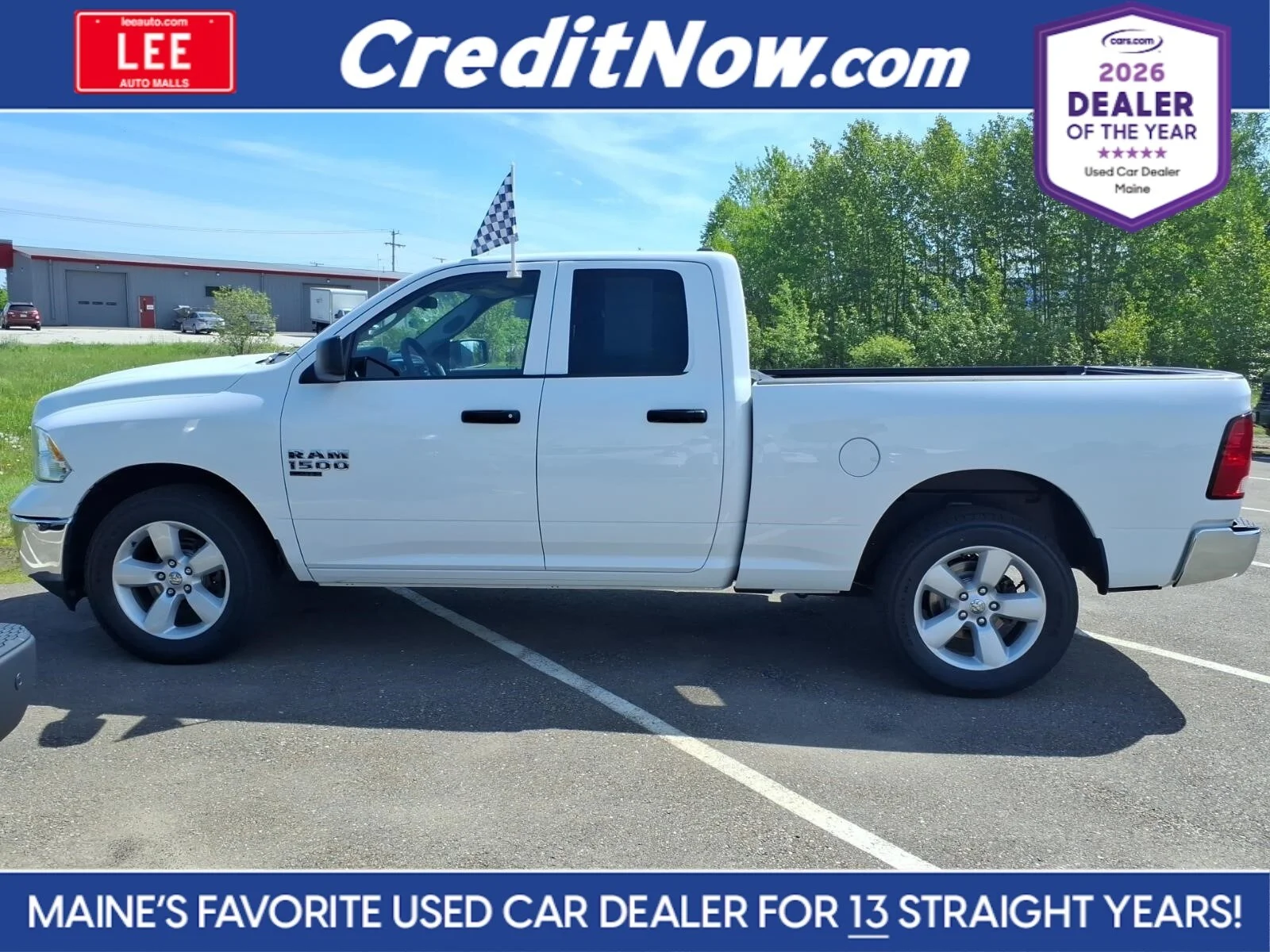 Used 2024 Bright White Clearcoat Ram SLT image 1