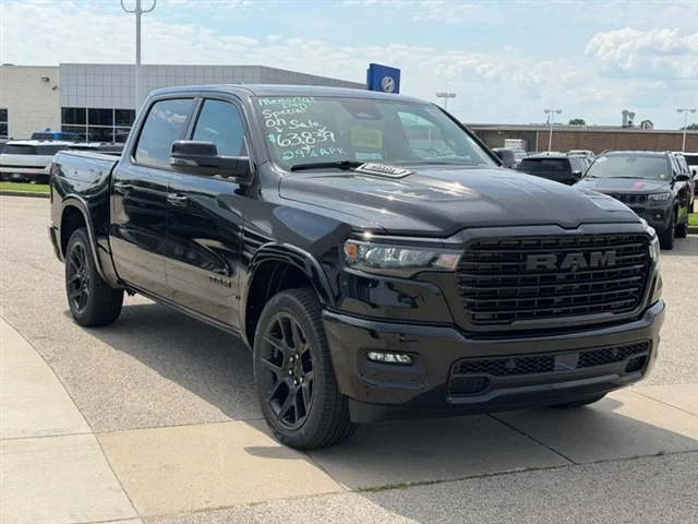 New 2026 Diamond Black Crystal Pearl-Coat Exterior Paint RAM Laramie image 3