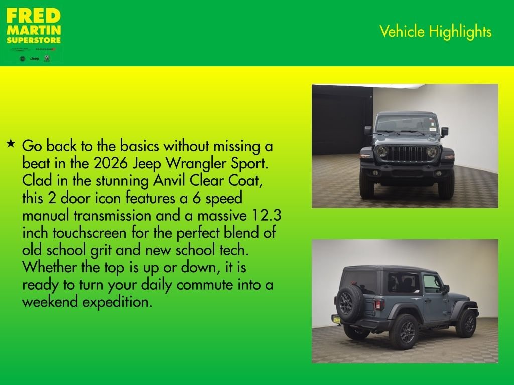 New 2026 Anvil Clear-Coat Exterior Paint Jeep Sport image 7