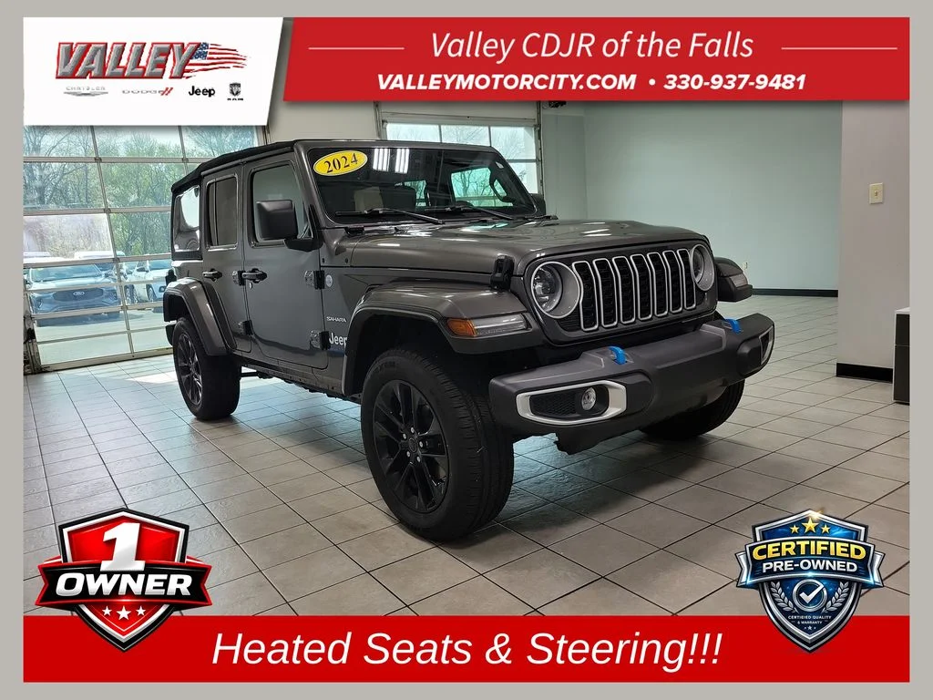 Used 2024 Gray Jeep Sahara 4xe image 1